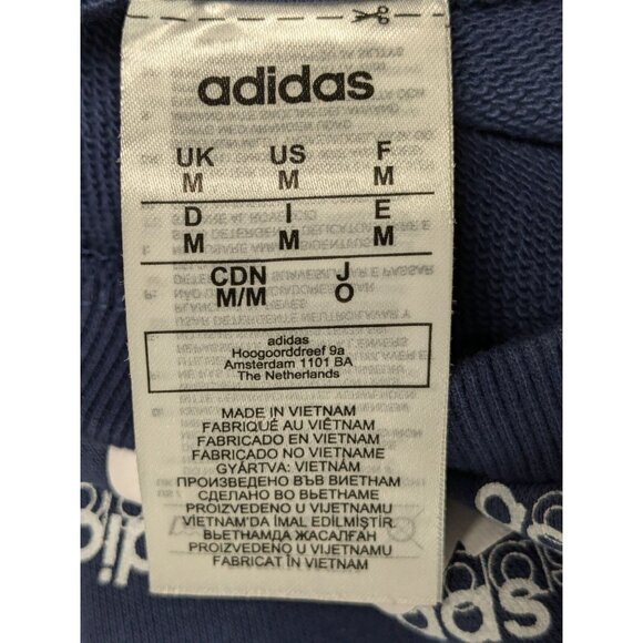 Adidas Sweatshirt Men Size M Monogram Logo Print Pullover Streetwear Athleisure - Picture 7 of 8